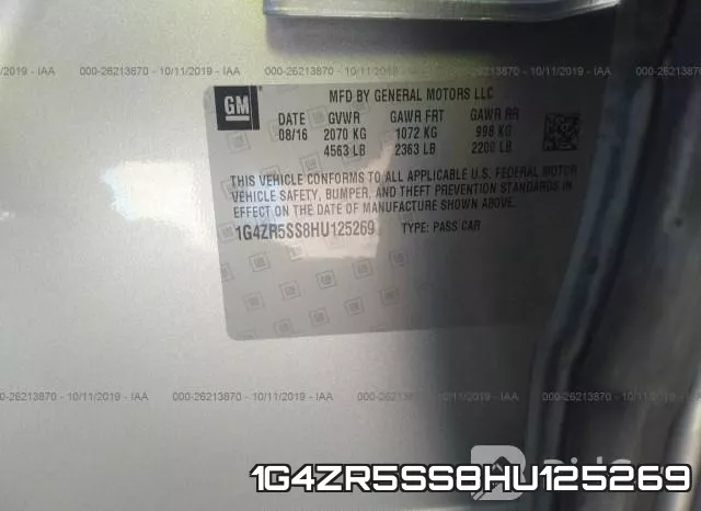 1G4ZR5SS8HU125269 фото 10