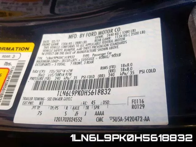 1LN6L9PK0H5618832 фото 2