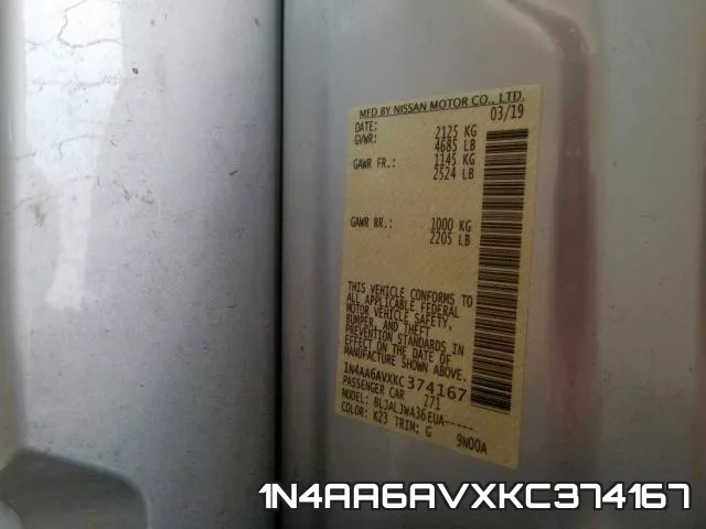 1N4AA6AVXKC374167 фото 2