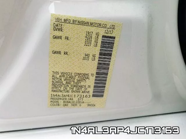 1N4AL3AP4JC173163 фото 2