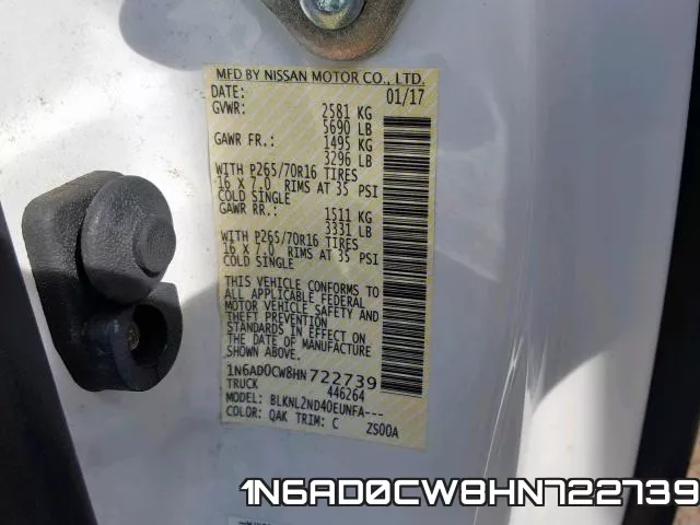 1N6AD0CW8HN722739 фото 2