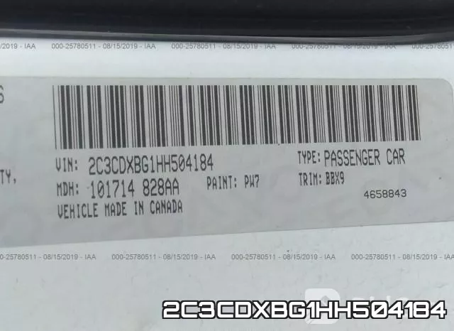 2C3CDXBG1HH504184 фото 10