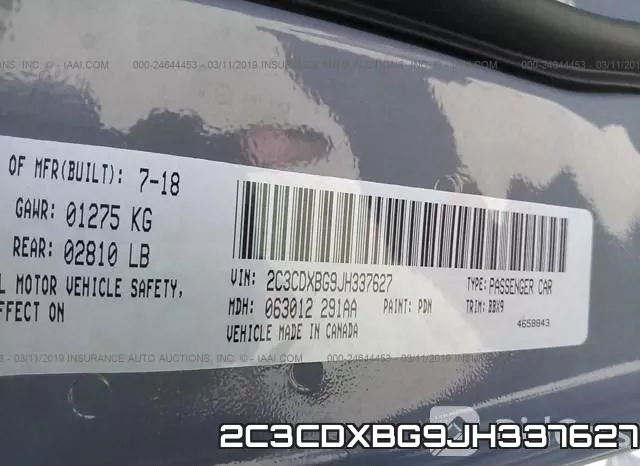2C3CDXBG9JH337627 фото 10
