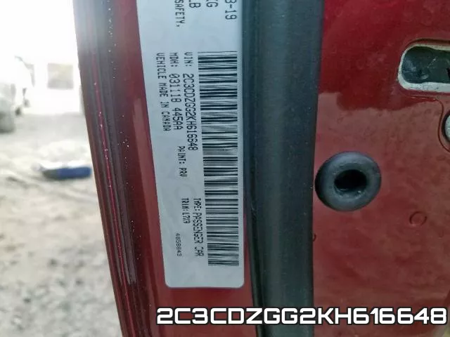 2C3CDZGG2KH616648 фото 2