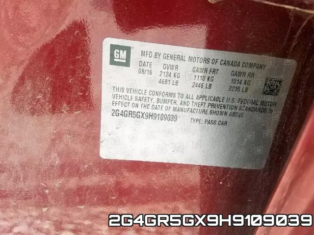 2G4GR5GX9H9109039 фото 2
