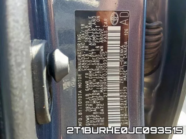 2T1BURHE0JC093515 фото 2