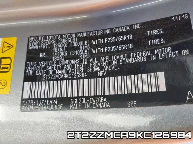 2T2ZZMCA9KC126984 фото 2