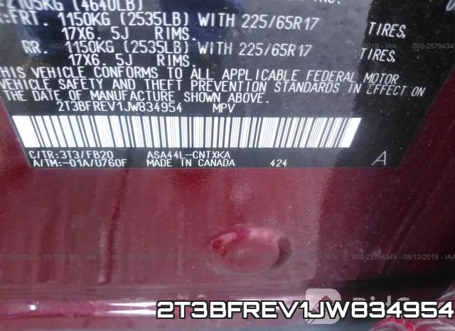 2T3BFREV1JW834954 фото 10