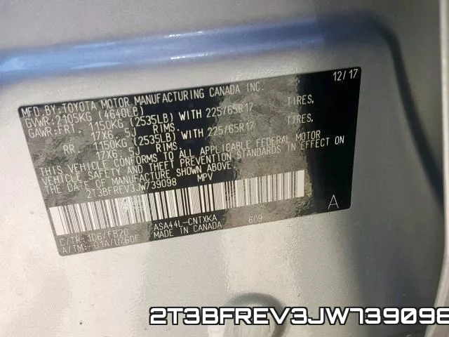 2T3BFREV3JW739098 фото 2