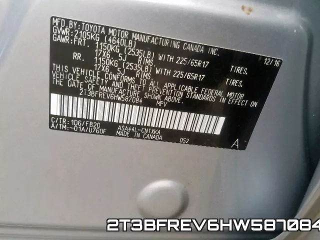 2T3BFREV6HW587084 фото 2