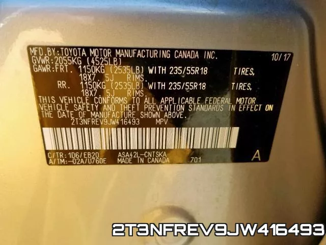 2T3NFREV9JW416493 фото 2