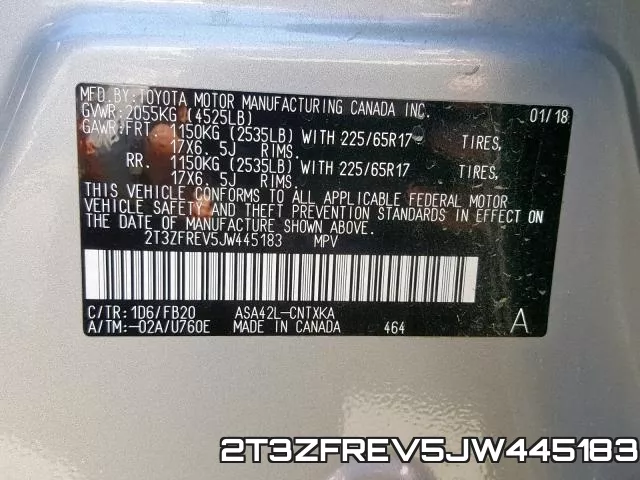 2T3ZFREV5JW445183 фото 2