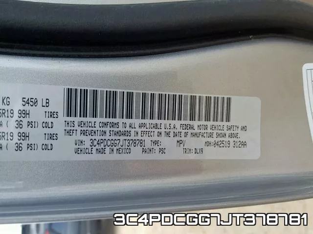 3C4PDCGG7JT378781 фото 2