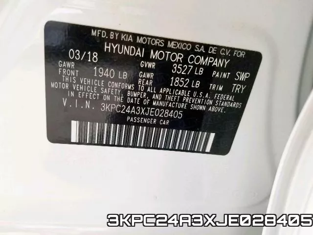 3KPC24A3XJE028405 фото 2