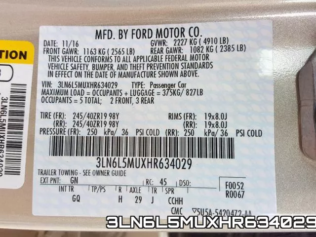 3LN6L5MUXHR634029 фото 2