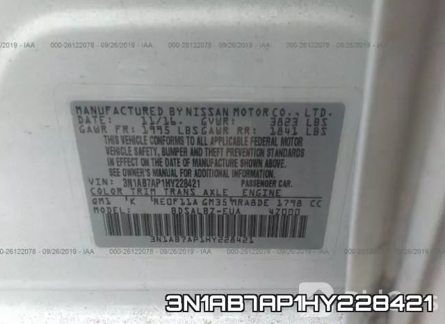 3N1AB7AP1HY228421 фото 10