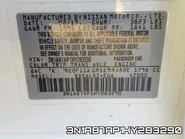 3N1AB7AP1HY283290 фото 2