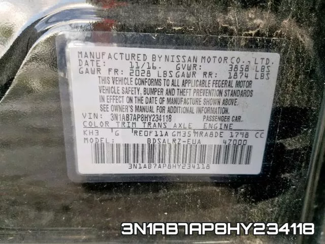 3N1AB7AP8HY234118 фото 2