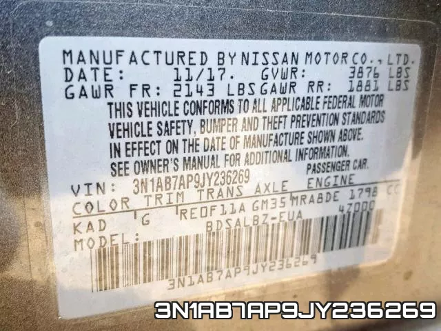 3N1AB7AP9JY236269 фото 2