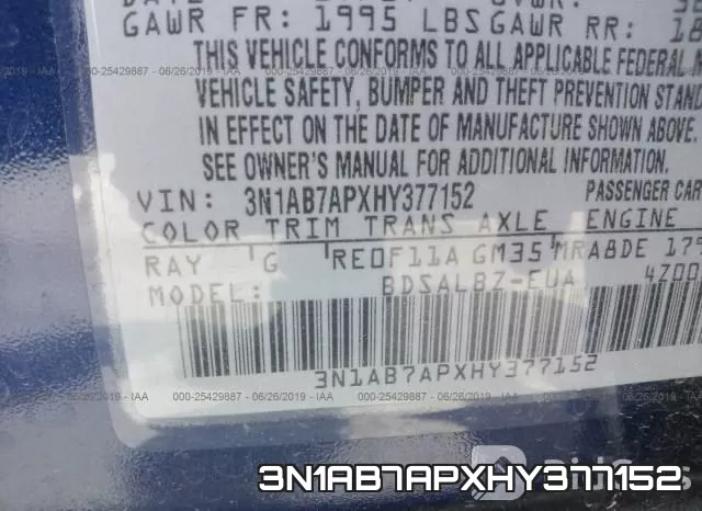 3N1AB7APXHY377152 фото 10