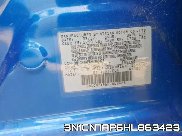 3N1CN7AP6HL863423 фото 2