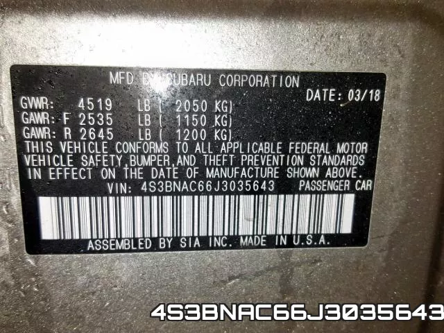 4S3BNAC66J3035643 фото 2