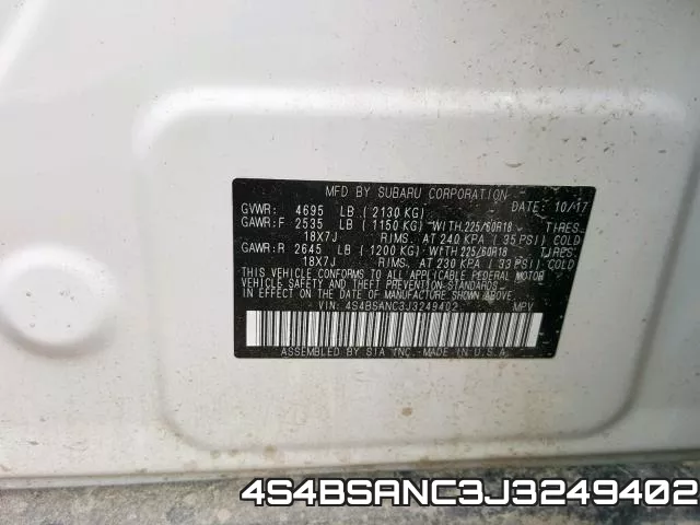 4S4BSANC3J3249402 фото 2
