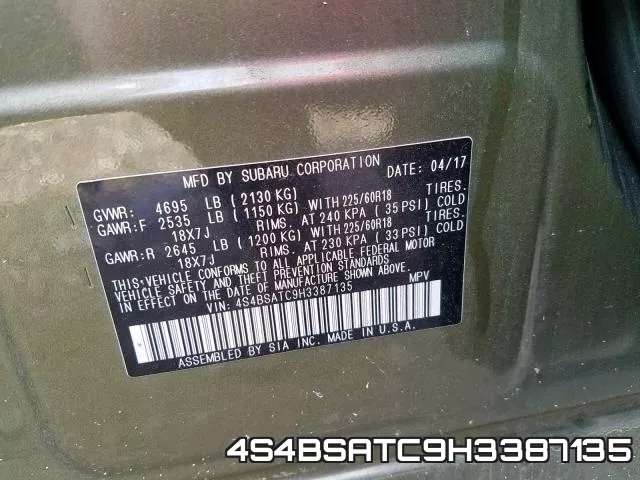 4S4BSATC9H3387135 фото 2