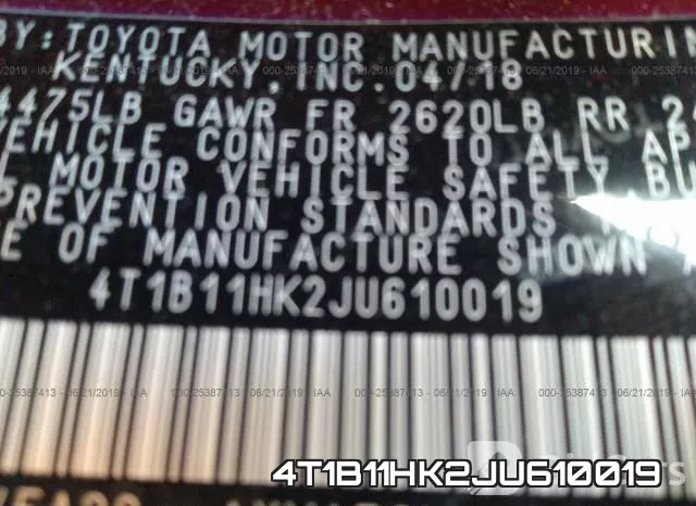 4T1B11HK2JU610019 фото 10