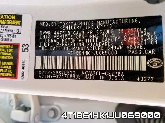 4T1B61HK1JU069000 фото 2