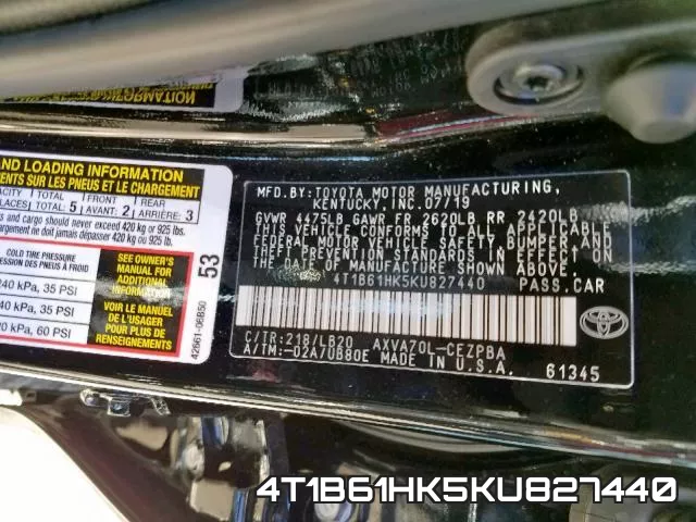 4T1B61HK5KU827440 фото 2