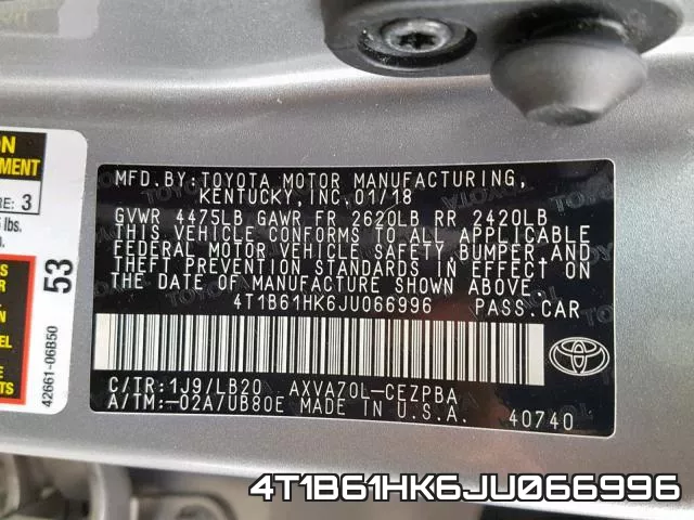 4T1B61HK6JU066996 фото 2