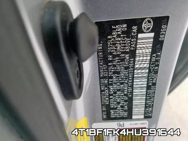 4T1BF1FK4HU391644 фото 2