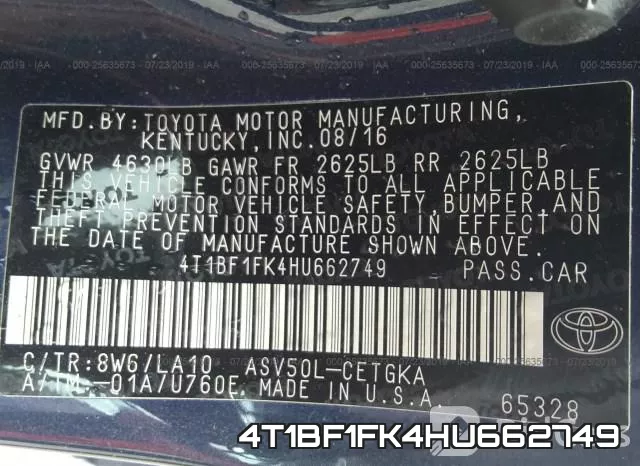 4T1BF1FK4HU662749 фото 10
