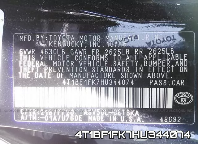 4T1BF1FK7HU344074 фото 10