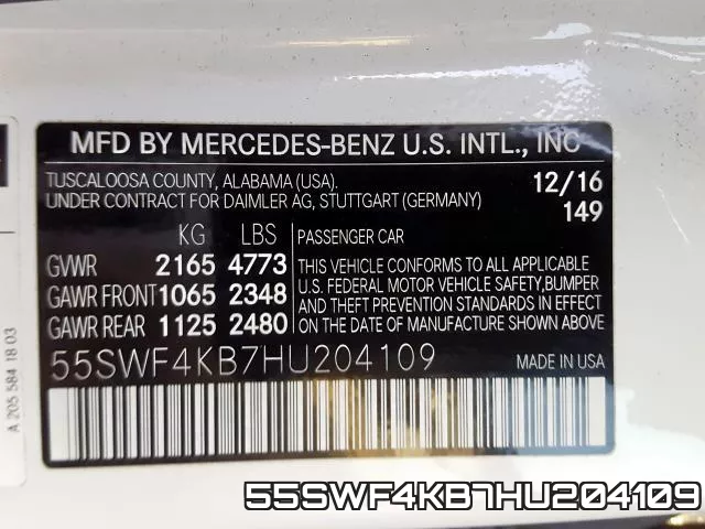 55SWF4KB7HU204109 фото 2