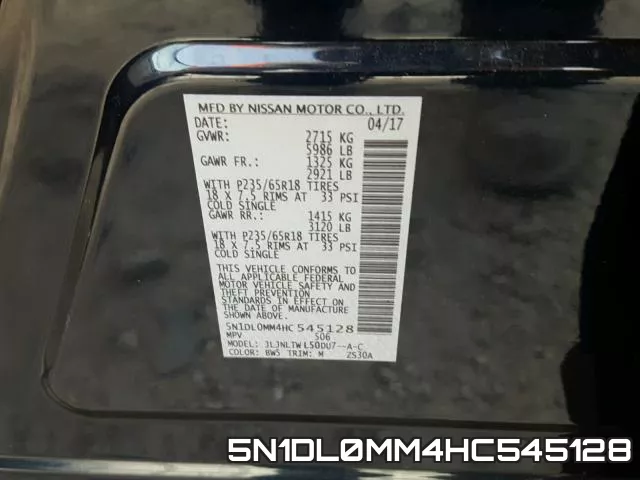 5N1DL0MM4HC545128 фото 2