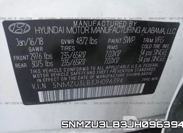 5NMZU3LB3JH096394 фото 10