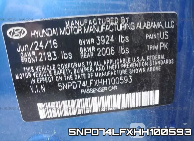 5NPD74LFXHH100593 фото 9