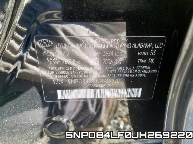 5NPD84LF0JH269220 фото 2