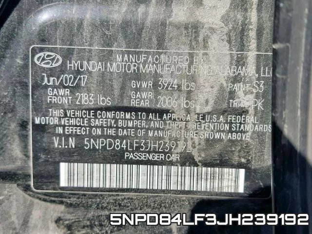 5NPD84LF3JH239192 фото 2