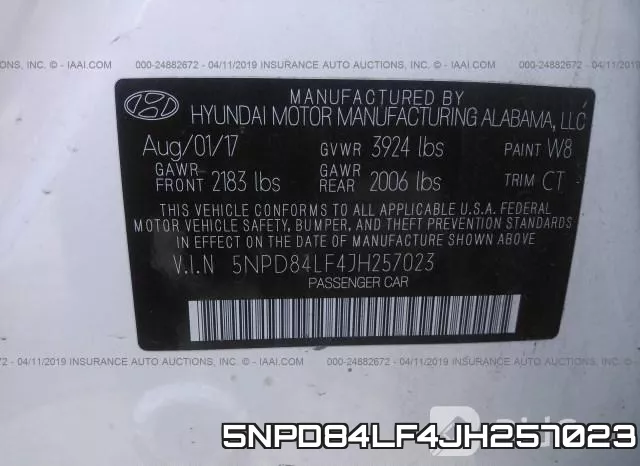 5NPD84LF4JH257023 фото 10