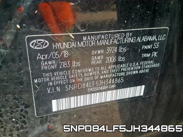 5NPD84LF5JH344865 фото 2
