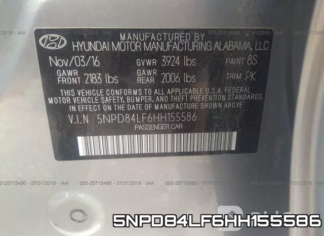 5NPD84LF6HH155586 фото 10