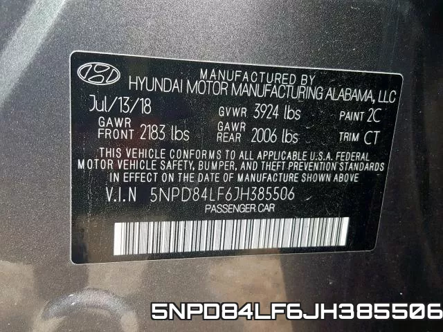 5NPD84LF6JH385506 фото 2