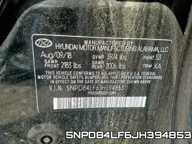 5NPD84LF6JH394853 фото 2