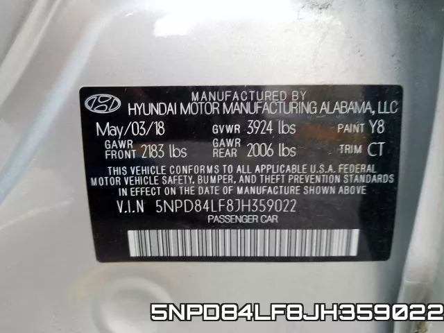 5NPD84LF8JH359022 фото 2
