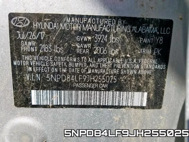5NPD84LF9JH255025 фото 2