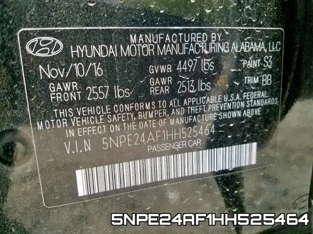 5NPE24AF1HH525464 фото 2