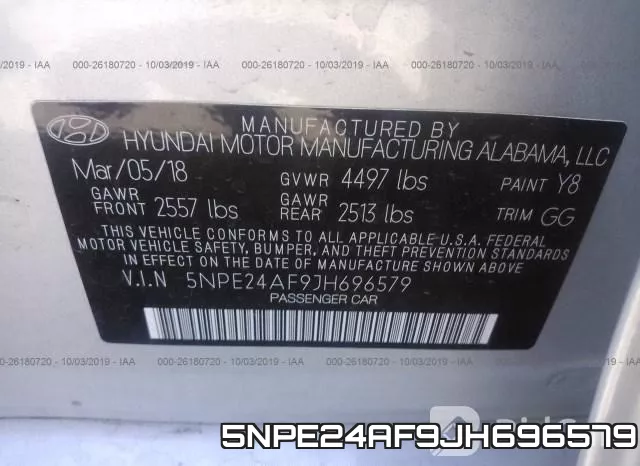 5NPE24AF9JH696579 фото 10